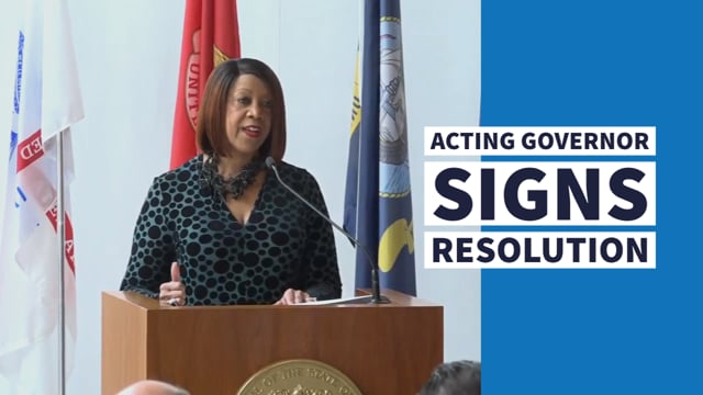 Acting Governor Signs Resolution