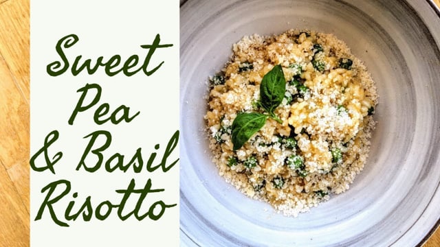 How To Make Risotto with Peas & Basil