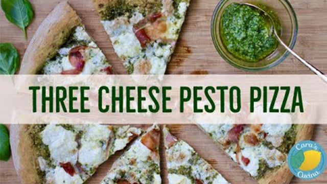 Three Cheese Pesto Pizza