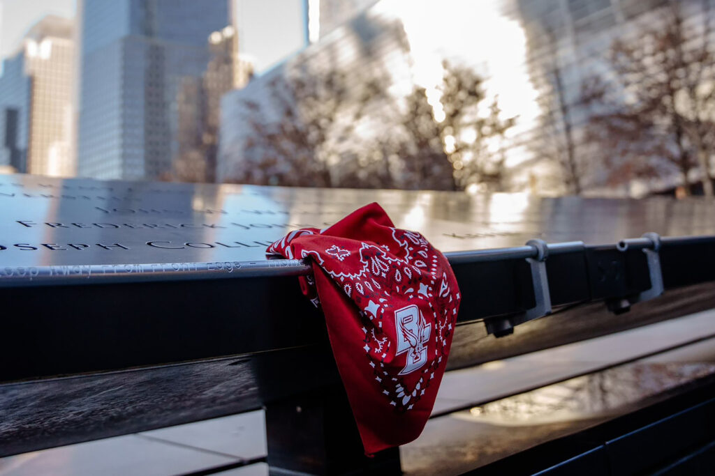 Boston College football visits the 9/11 Memorial.